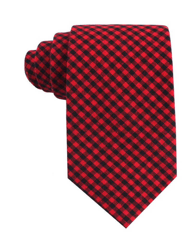 Red Belfast Gingham Tie