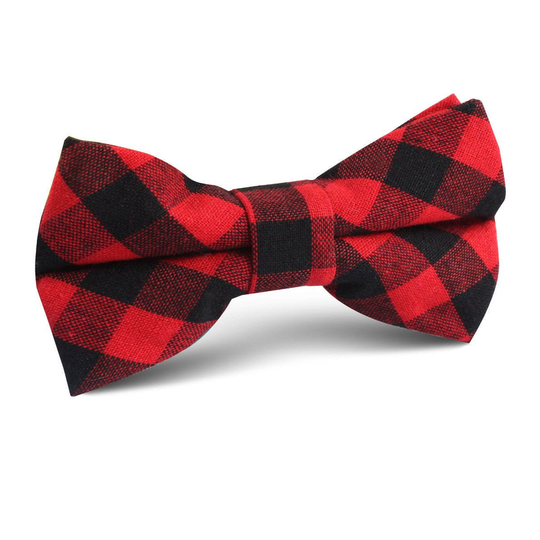 Red & Black Gingham Kids Bow Tie