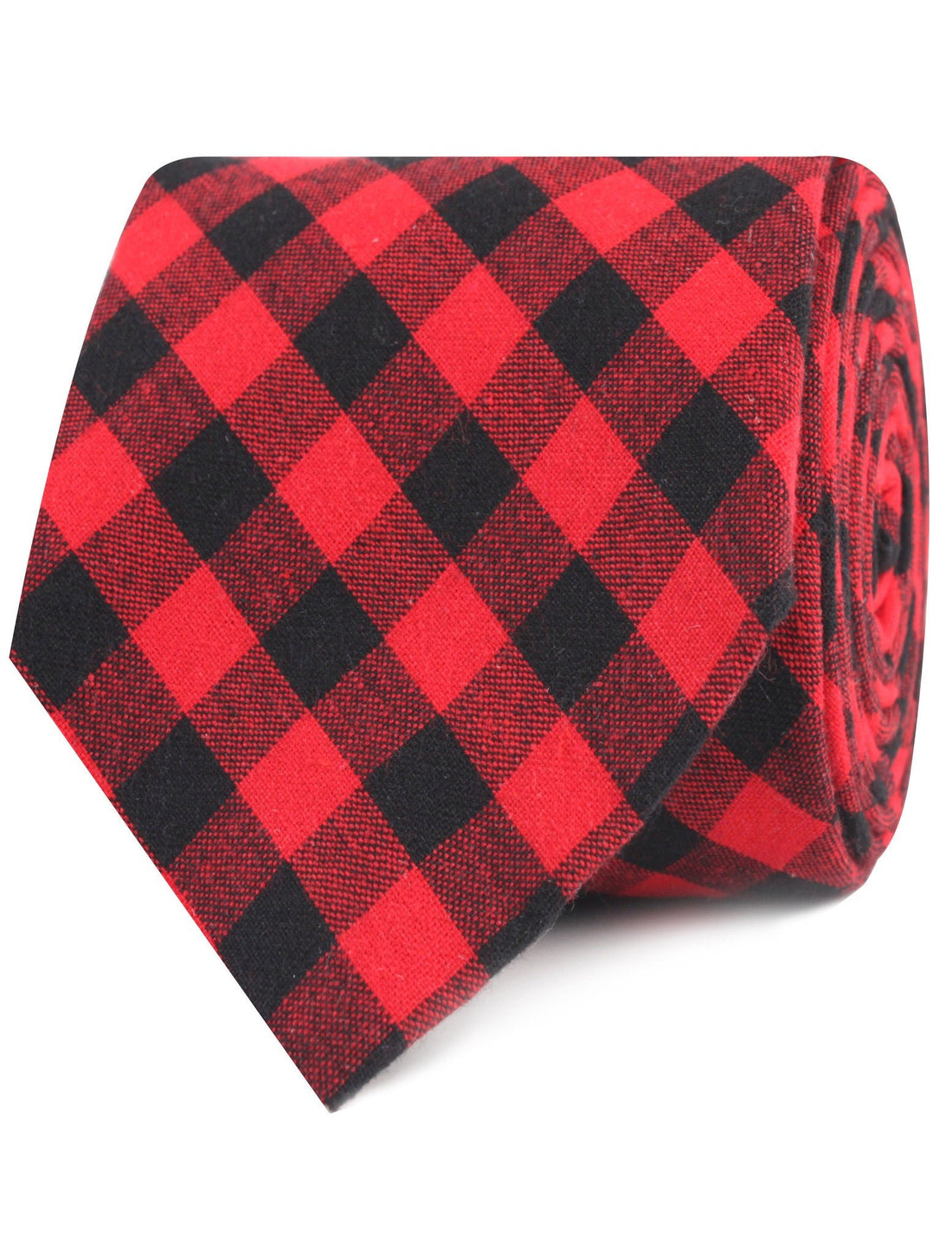 Red & Black Gingham Necktie