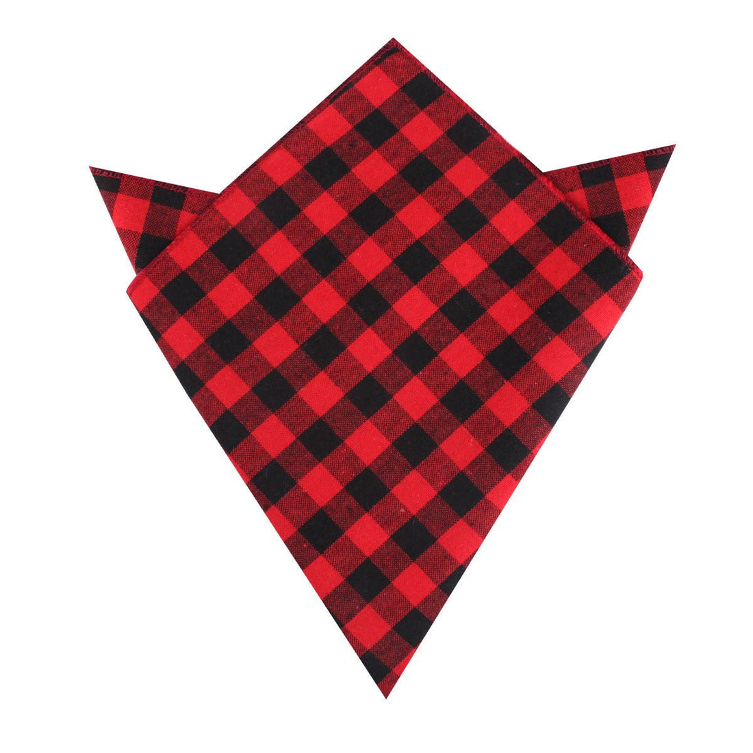 Red & Black Gingham Pocket Square