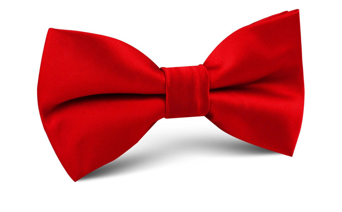 Red Cherry Satin Bow Tie