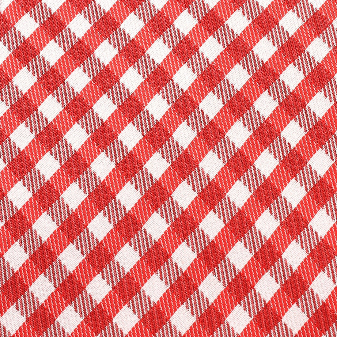 Red Gingham Necktie Fabric