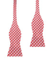 Red Gingham Self Tie Bow Tie