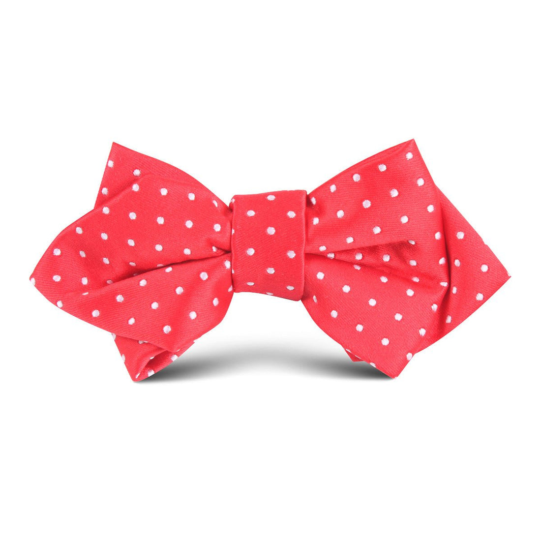 Red Mini Polkadot Kids Diamond Bow Tie