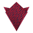 Red Poppy Floral Pocket Square