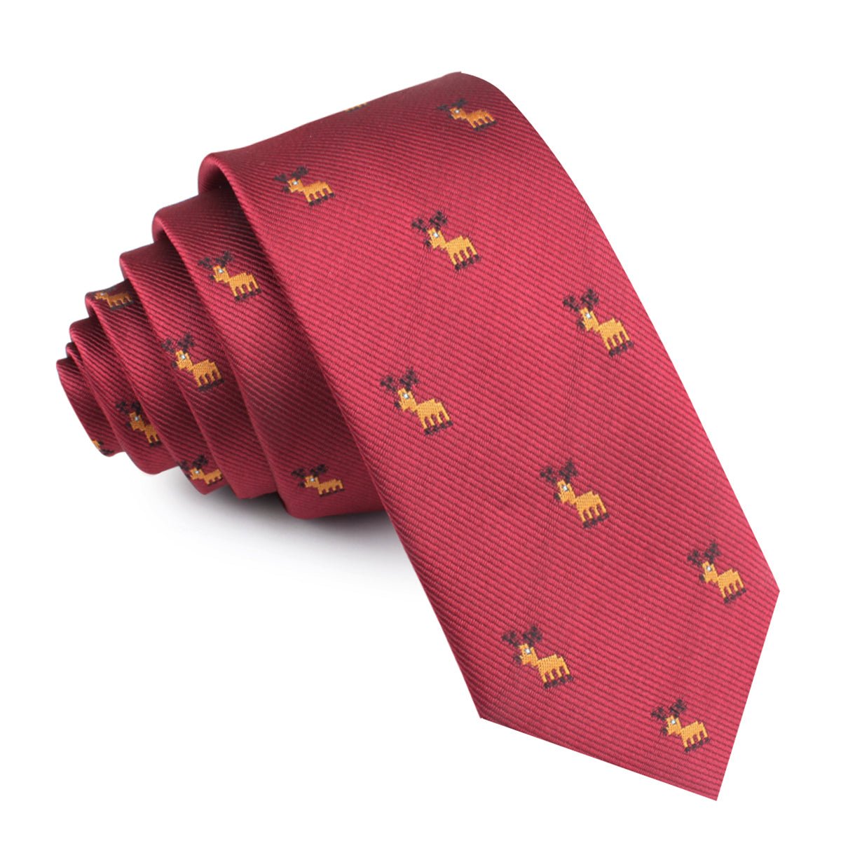 Reindeer Pixel Skinny Tie