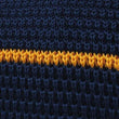 Gecko Navy Blue with Yellow Stripes Knitted Tie Fabric