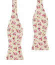 Río Pink Rose Floral Self Bow Tie