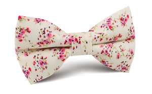 Río Pink Rose Floral Bow Tie