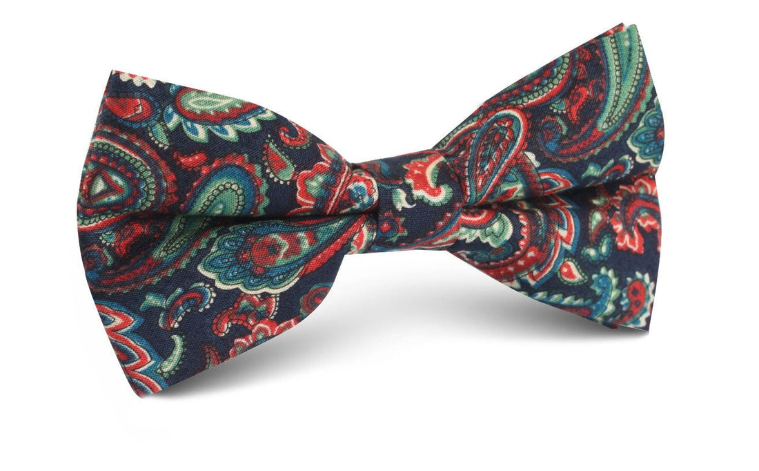 Rocambolesco Green Paisley Bow Tie