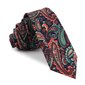 Rocambolesco Green Paisley Skinny Tie