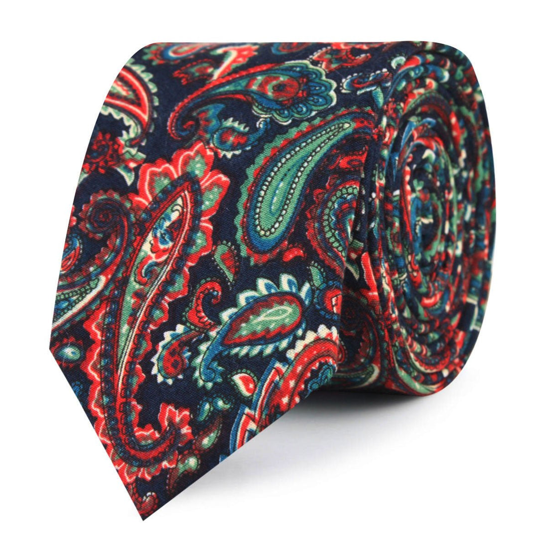 Rocambolesco Green Paisley Slim Tie