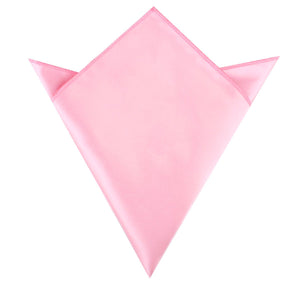 Rose Pink Satin Pocket Square