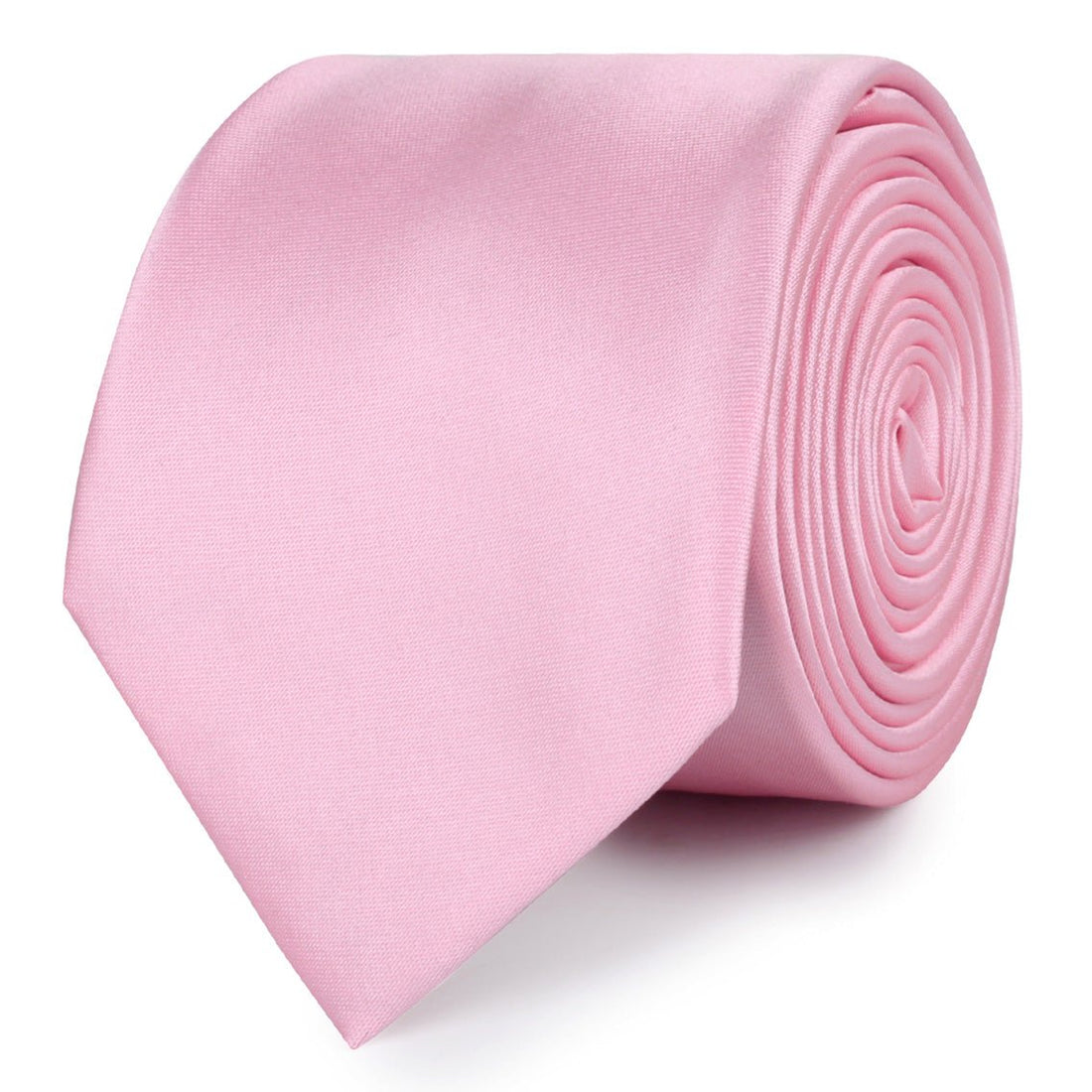 Rose Pink Satin Skinny Ties