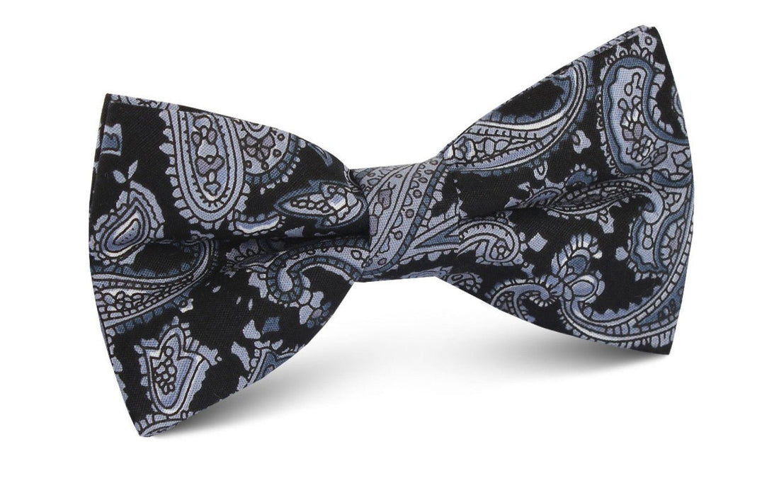 Ross Archipelago Black Paisley Bow Tie