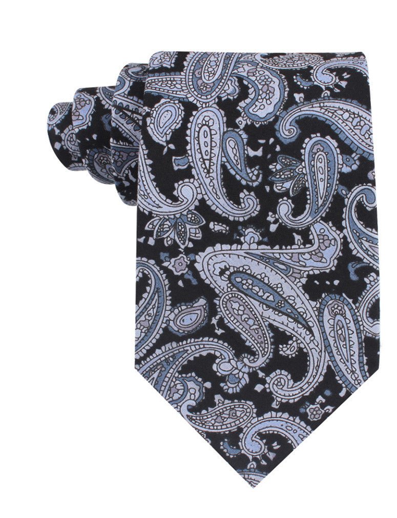 Ross Archipelago Black Paisley Tie