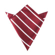 Royal Burgundy Striped Pocket Square