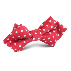 Royal Red Polka Dots Diamond Bow Tie