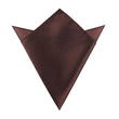 Russet Brown Herringbone Pocket Square