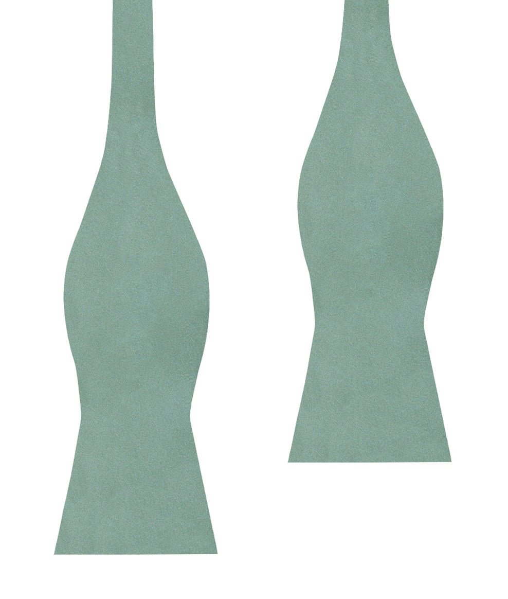 Sage Green Satin Self Bow Tie