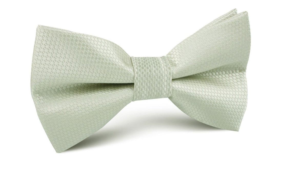 Sage Green Basket Weave Bow Tie