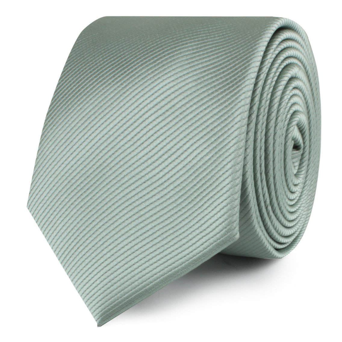 Sage Green Twill Skinny Ties