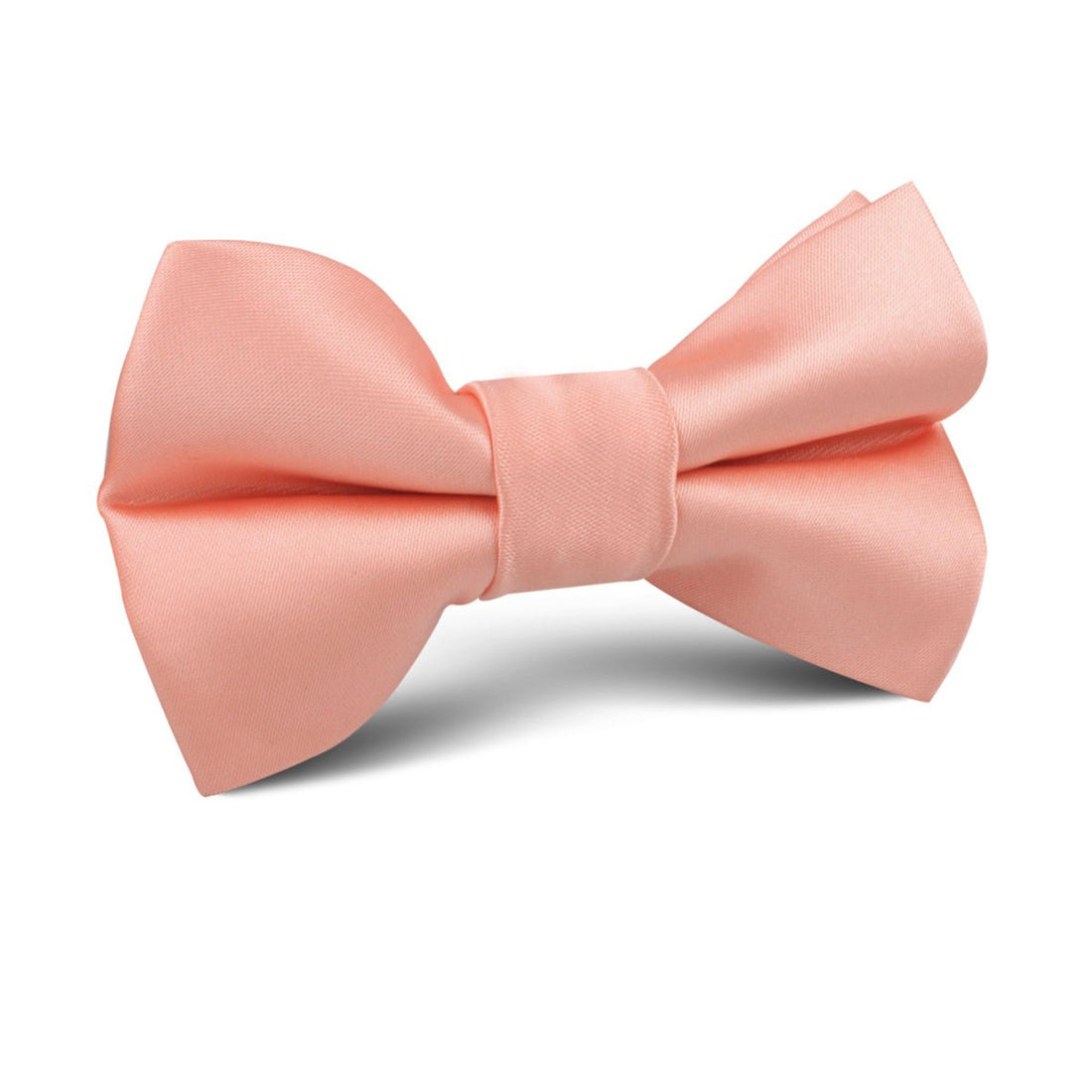 Salmon Frosty Pink Satin Kids Bow Tie