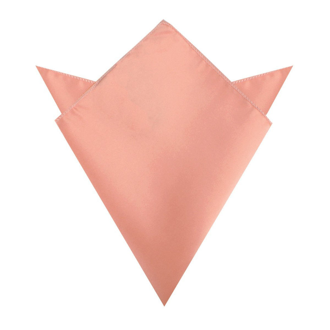 Salmon Frosty Pink Satin Pocket Square