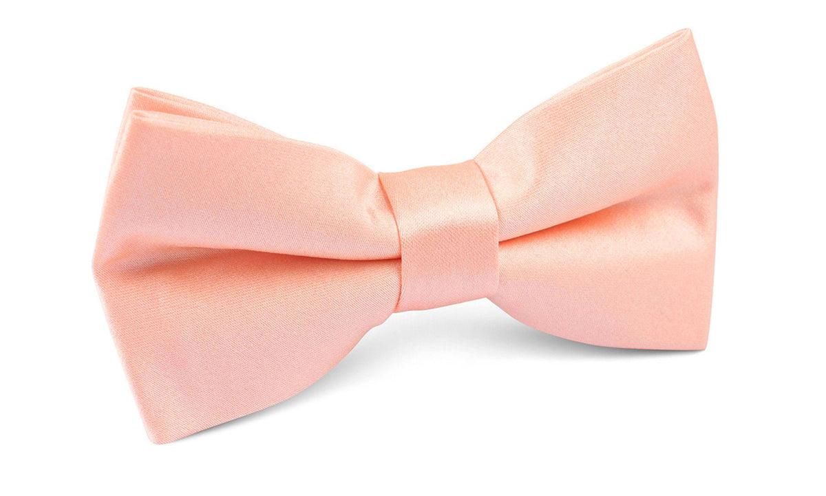 Salmon Satin Bow Tie