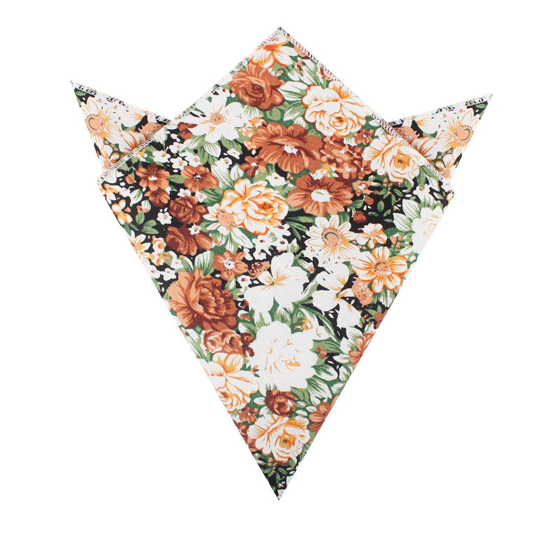 San Pietro Orange Floral Pocket Square