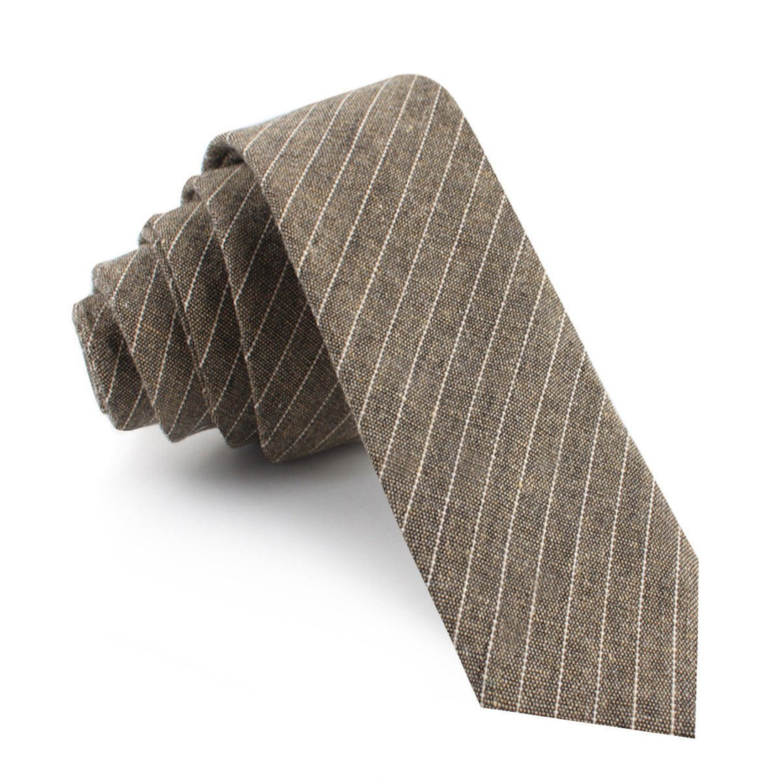 Sandman Linen Pinstripe Skinny Tie