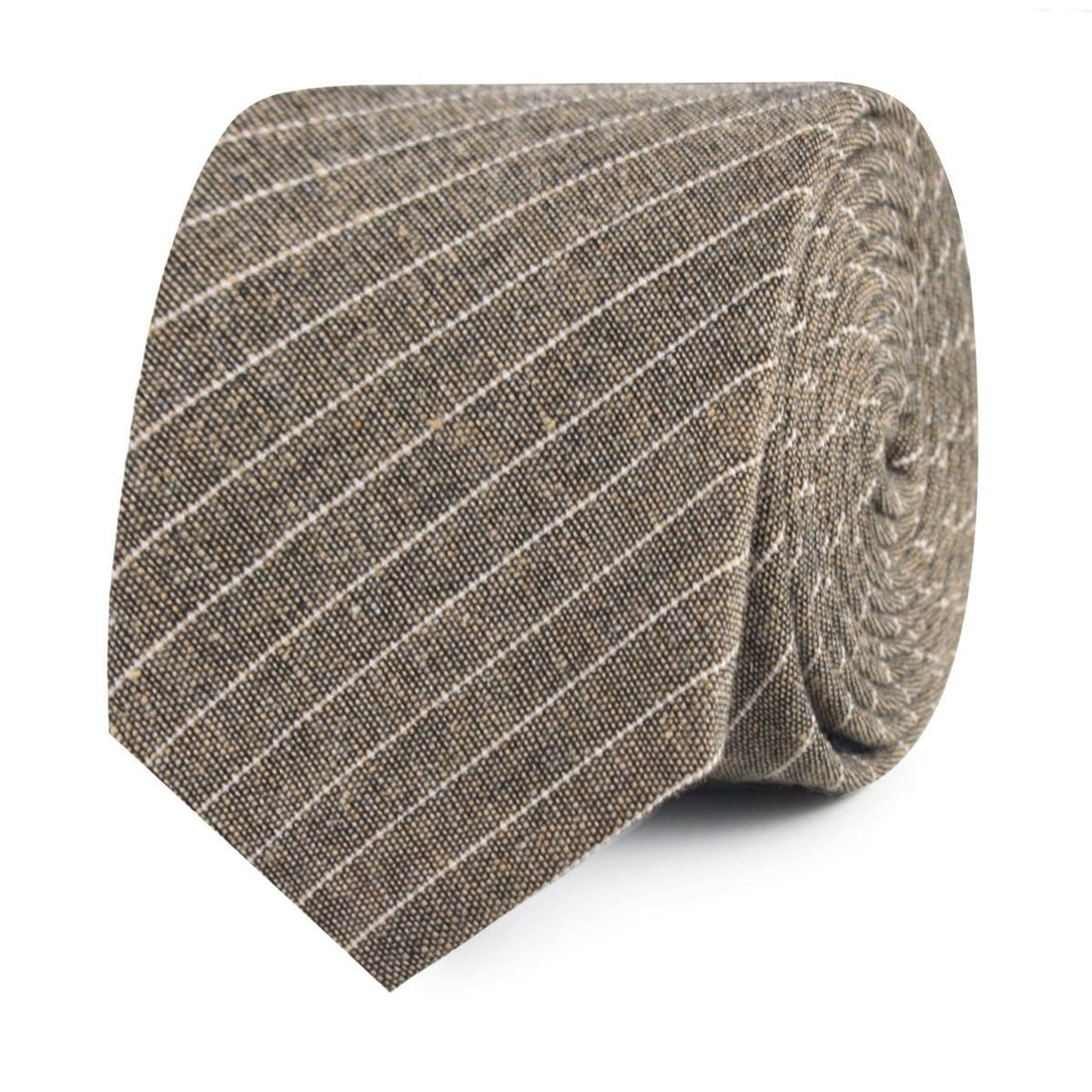 Sandman Linen Pinstripe Slim Tie