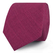 Sangria Slub Linen Skinny Ties