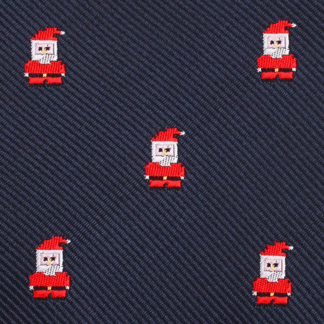 Santa Claus Pixel Bow Tie Fabric