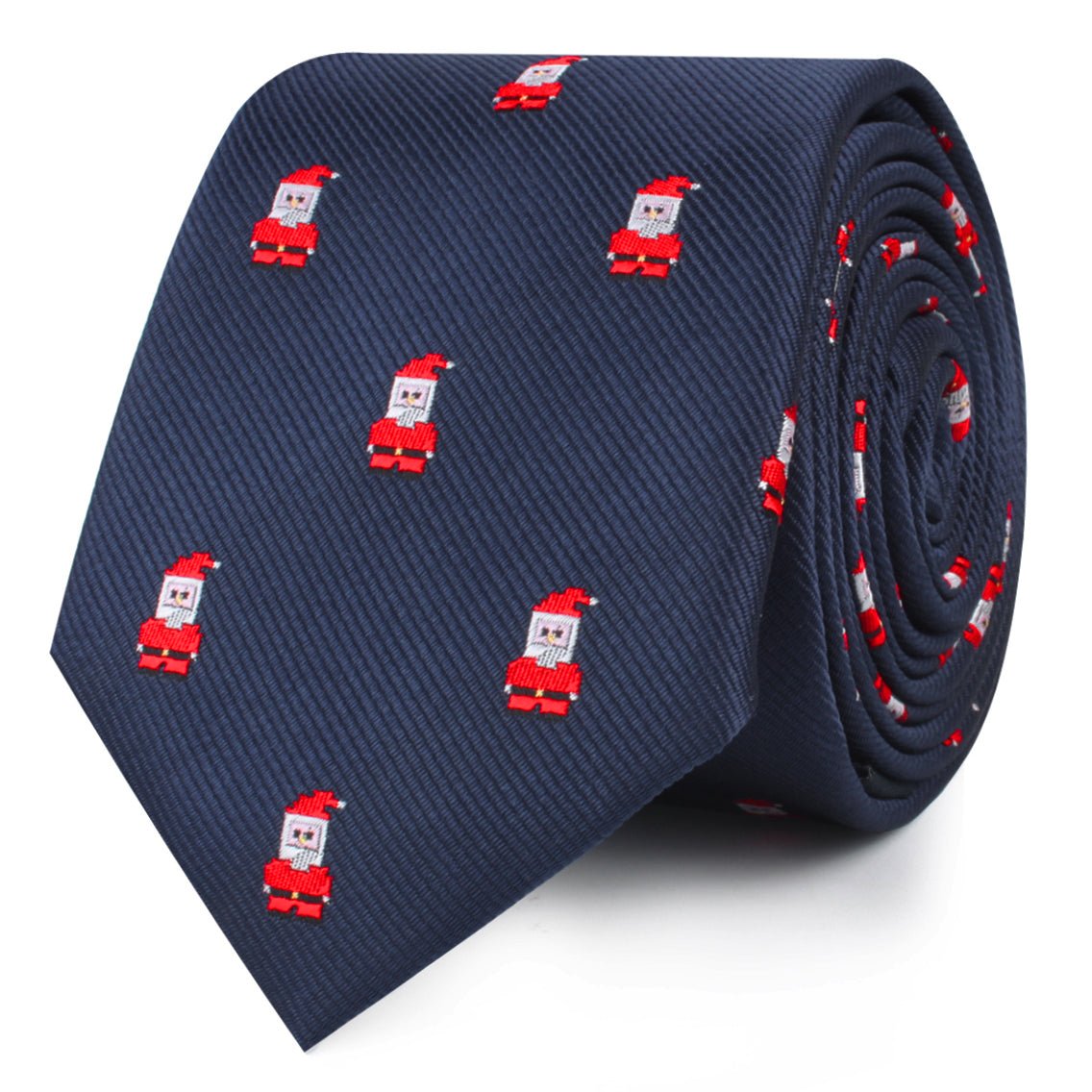 Santa Claus Pixel Skinny Ties