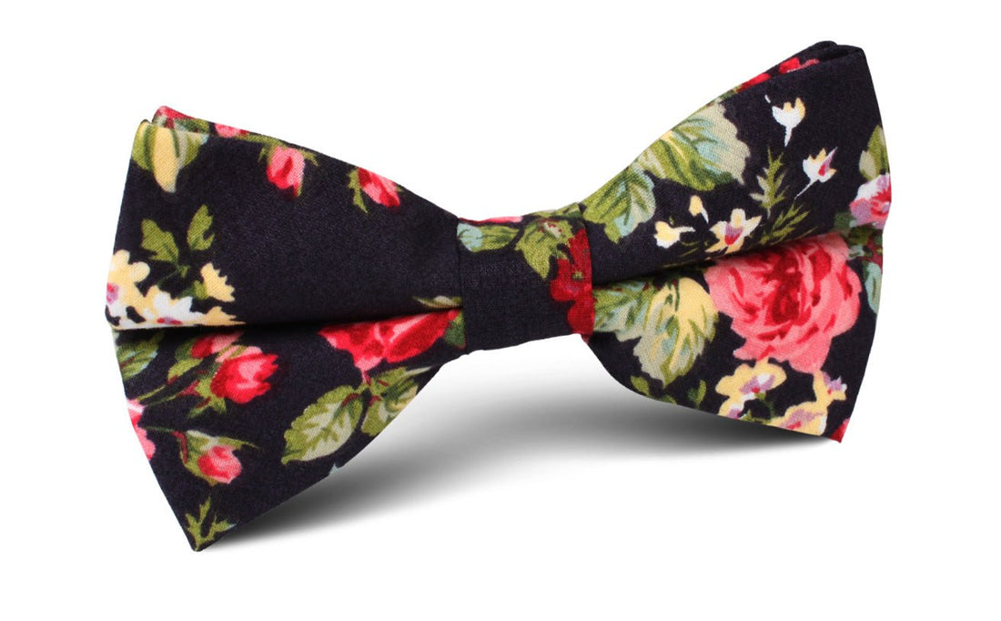 Santorini Pink Roses Bow Tie