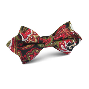 Sao Paulo Paisley Red Diamond Bow Tie