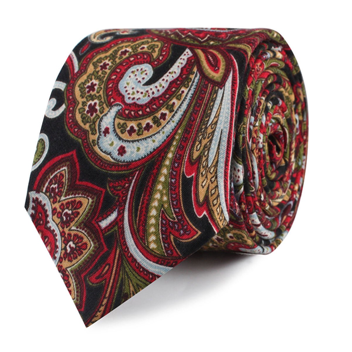 Sao Paulo Paisley Red Slim Tie