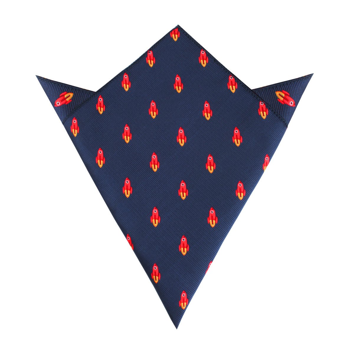 Saturn Red Rocket Pocket Square