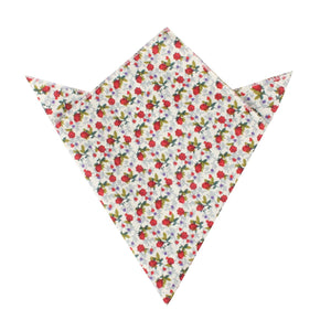 Scarlet Pimpernel Rose Pocket Square