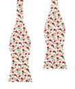 Scarlet Pimpernel Rose Self Bow Tie