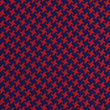 Scarlet Red Houndstooth Fabric Mens Bow Tie