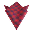 Scarlet Red Houndstooth Pocket Square