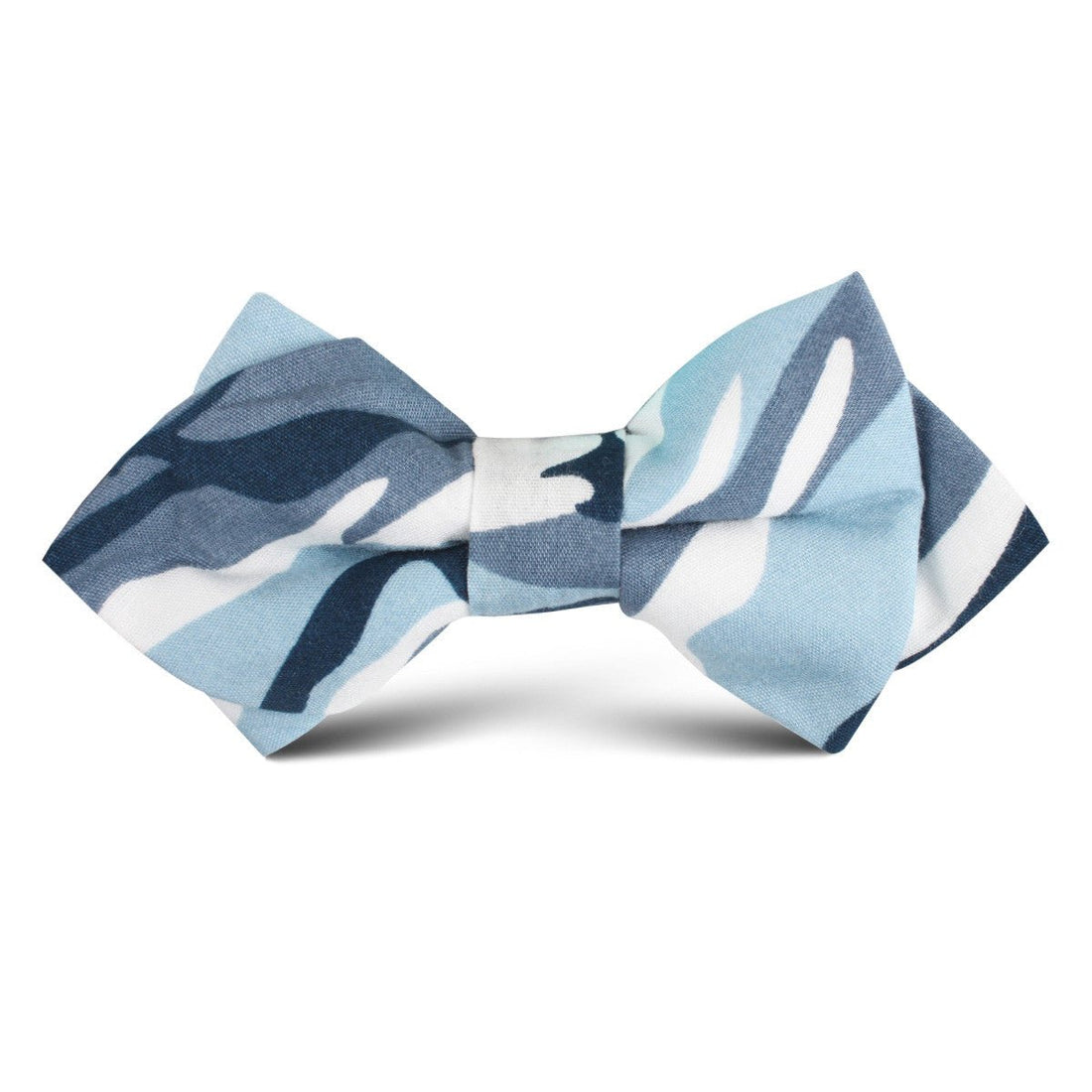 Sea Blue Camo Kids Diamond Bow Tie