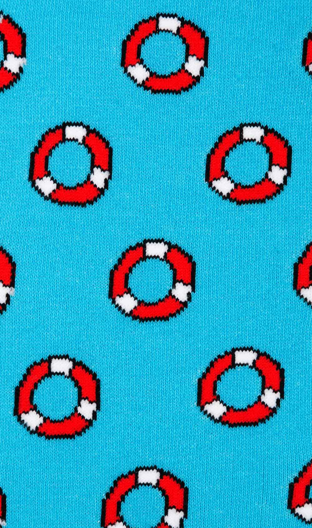 Sea Blue Nautical Float Socks Fabric