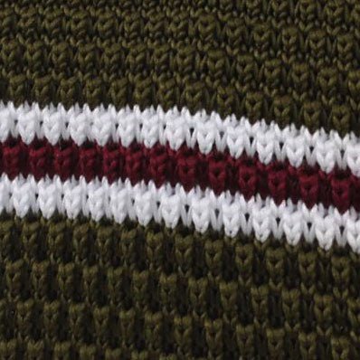 Penn Army Green Knitted Tie Fabric