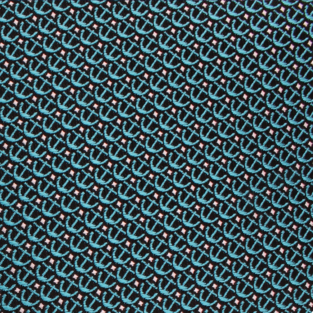 Seychelles Teal Anchor Bow Tie Fabric