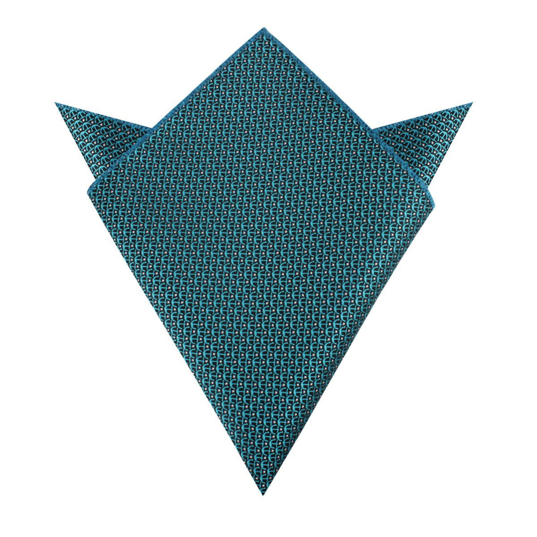 Seychelles Teal Anchor Pocket Square