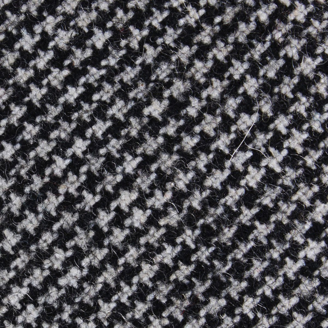 Sheepish Black Houndstooth Wool Fabric Pocket Square