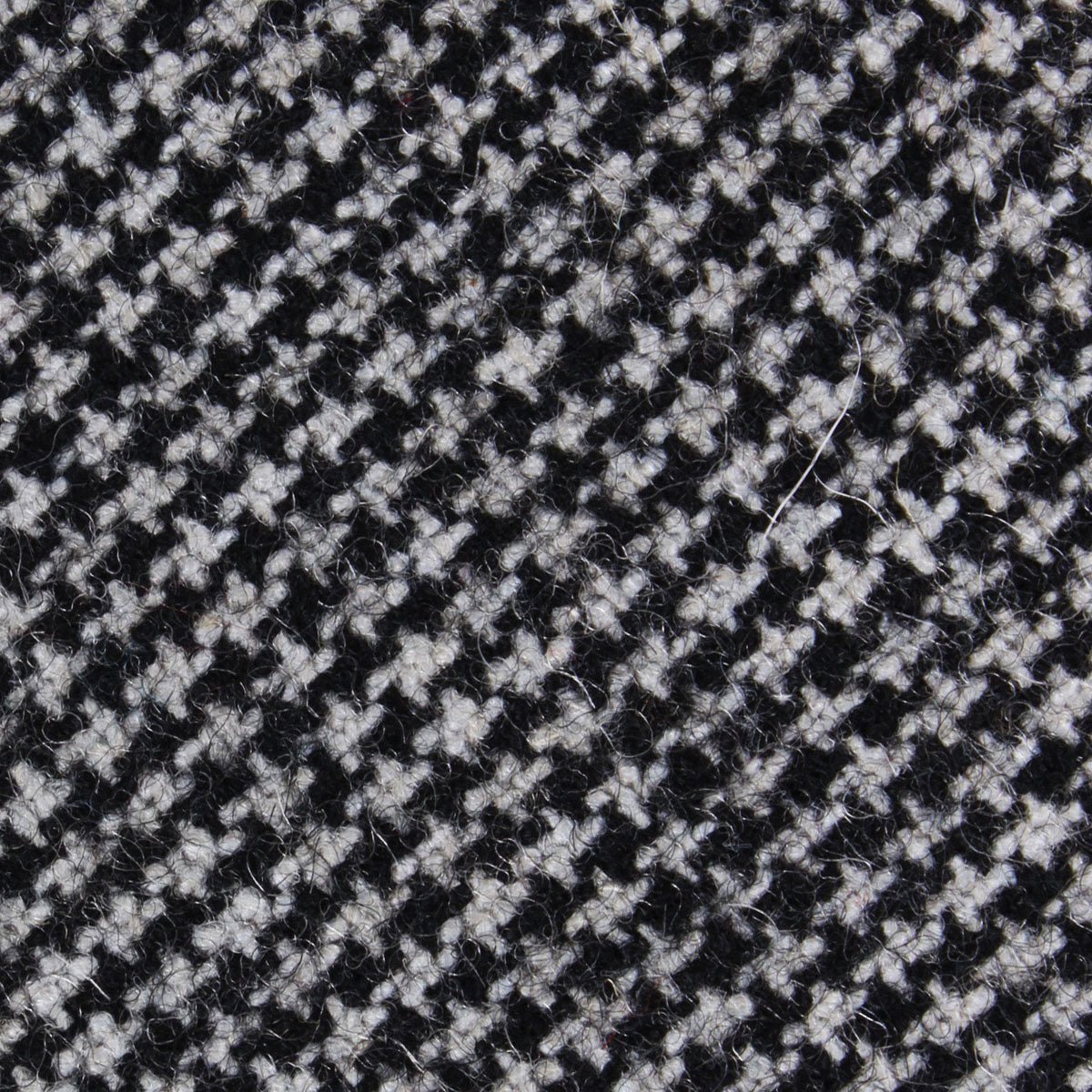 Sheepish Black Houndstooth Wool Fabric Self Bowtie